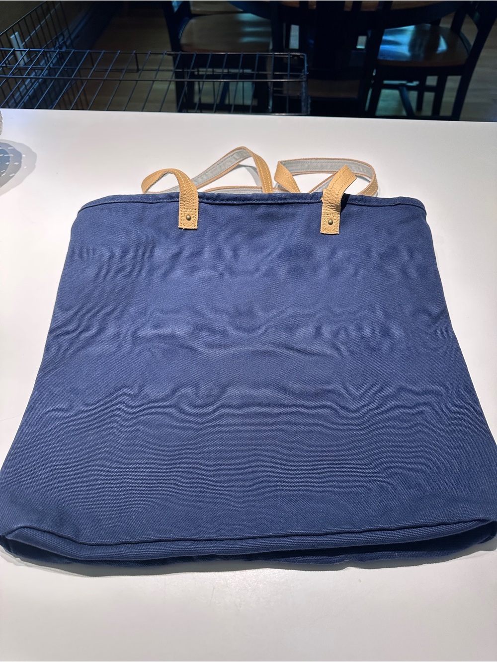 RARE LL Bean Leather Handle Essential Tote Bag (18L) - Picture 3 of 12